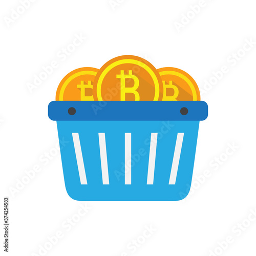 Bitcoin basket icon
