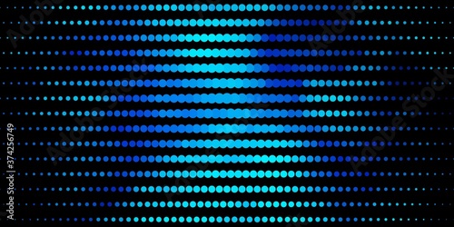 Dark BLUE vector backdrop with dots. Abstract colorful disks on simple gradient background. Pattern for websites.