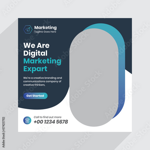 Digital business marketing social media post & web banner 
