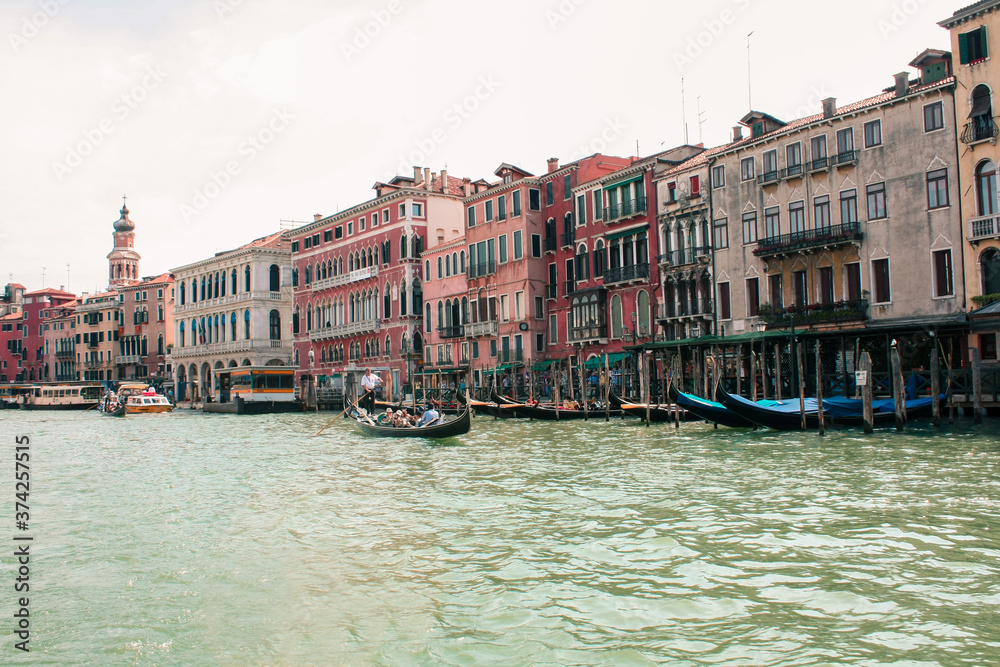 grand canal and buildings in Venice, Italy.