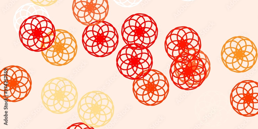 Light Red, Yellow vector backdrop with dots. Light Red, Yellow vector backdrop with dots.