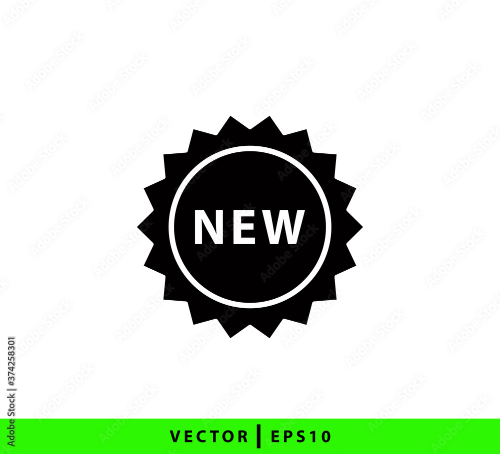 New label icon vector logo design illustration New label icon vector logo design illustration