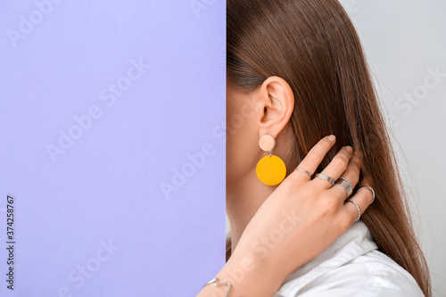 Beautiful young woman with ...