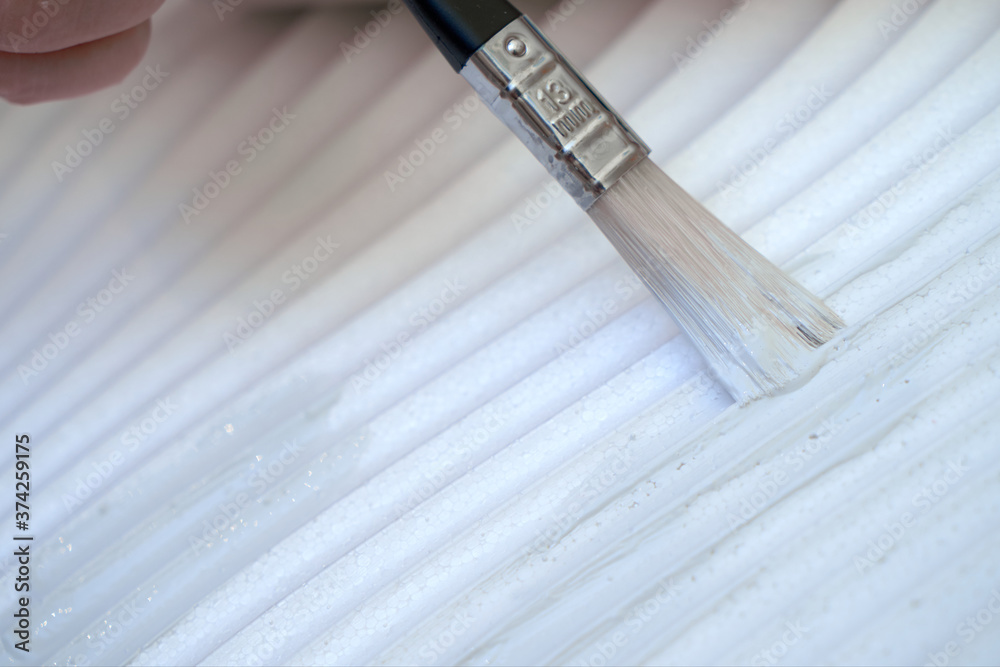 Staining of decorative panels. Painting plastic tiles.