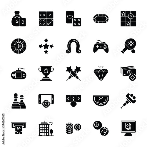Gambling Solid Vector Icons