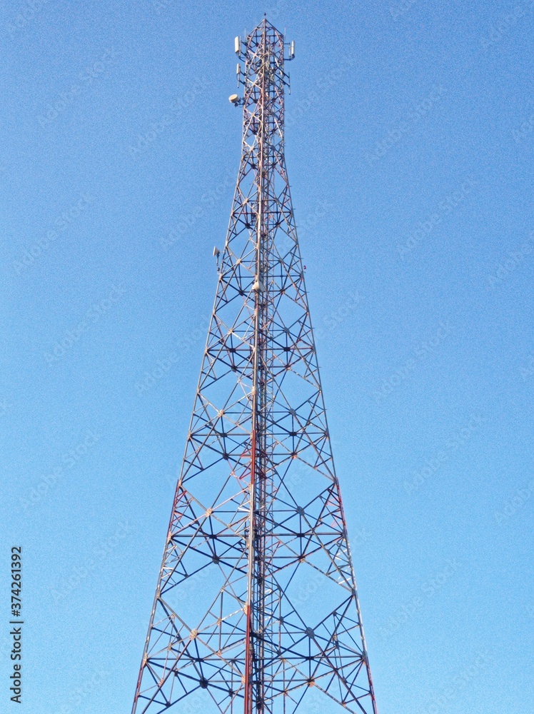 mobile phone tower at the blue sky mobile phone tower at the blue sky