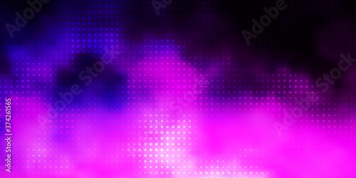 Dark Purple, Pink vector texture with disks. Abstract decorative design in gradient style with bubbles. New template for a brand book.