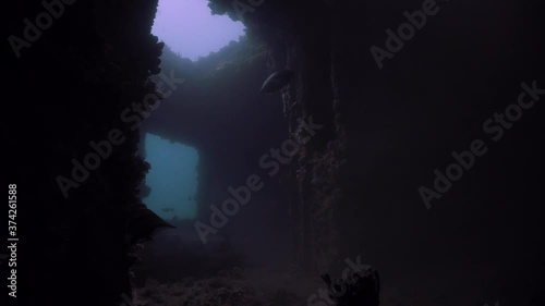 EX HMAS Hobart underwater Shipwreck battle ship Wirrina Cove South Australia 4k photo