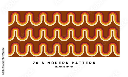 70's retro seamless pattern material vector illustration