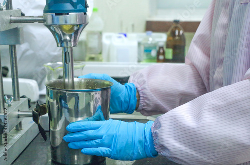 Mixing cream drug for medical at factory