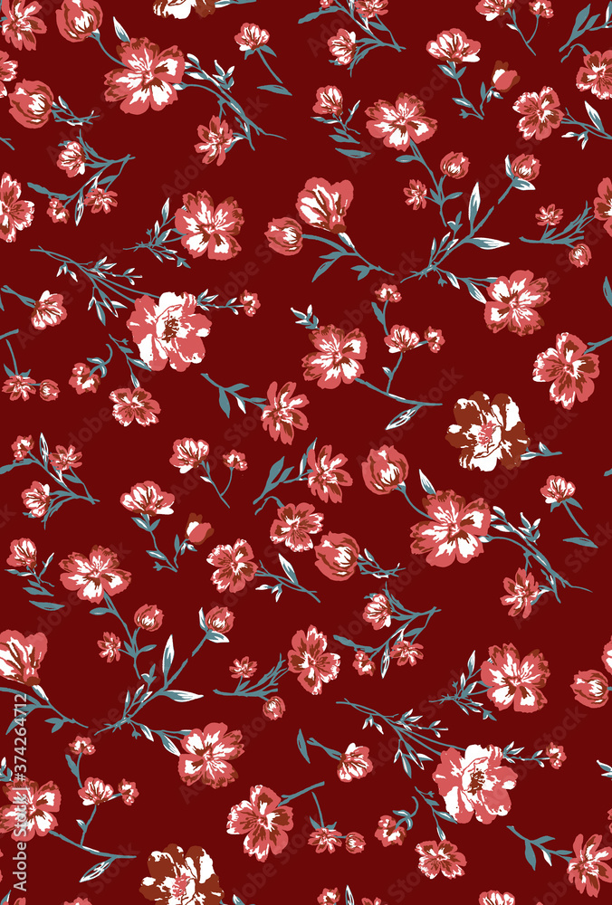 custom made wallpaper toronto digitalseamless floral pattern