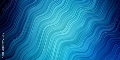 Light BLUE vector texture with curves. Illustration in abstract style with gradient curved. Pattern for business booklets, leaflets