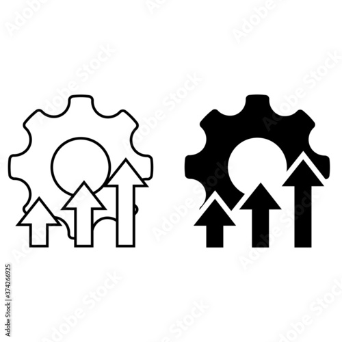 Improvement vector icon set. improve illustration sign collection. analysis symbol.