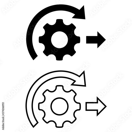 Improvement vector icon set. improve illustration sign collection. analysis symbol.