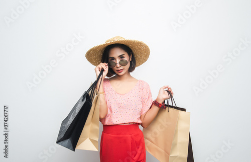 Happy women who are shopping for Asian women 