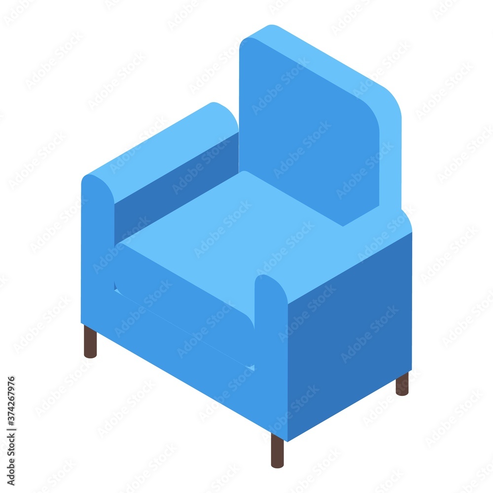 Nursing home armchair icon. Isometric of nursing home armchair vector icon for web design isolated on white background Nursing home armchair icon. Isometric of nursing home armchair vector icon for web design isolated on white background
