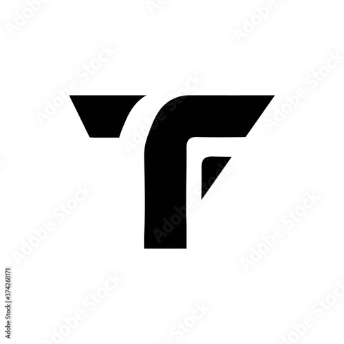 Initial letter tf or ft logo vector design template photo