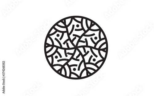 Creative abstract Life root on white background vector logo design