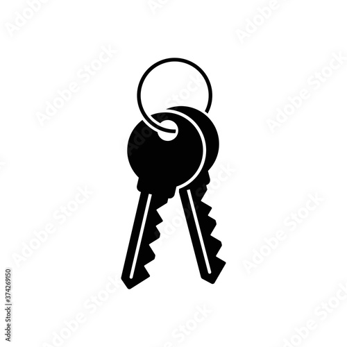 Key vector icon. Open house key icon. Key from the lock icon. Key icon - information protection symbol.