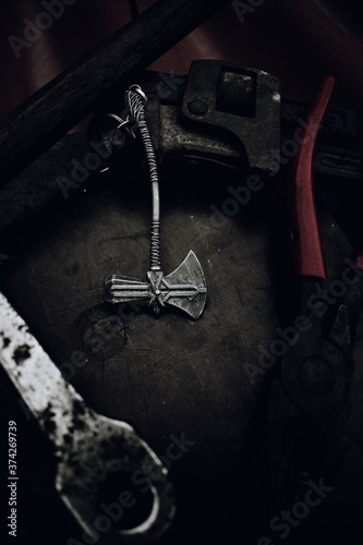 Old Keyring with other mechanical tools.