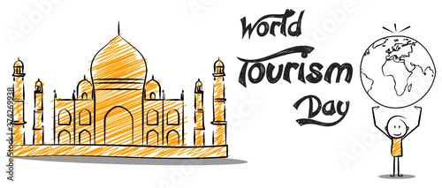 World tourism day series.vector illustration.