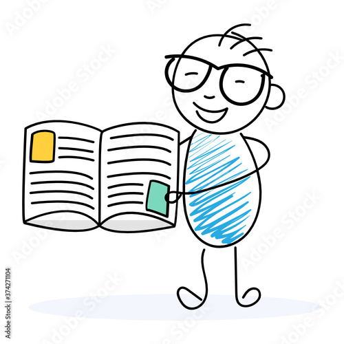 
A student holding book depicting book reading concept 
