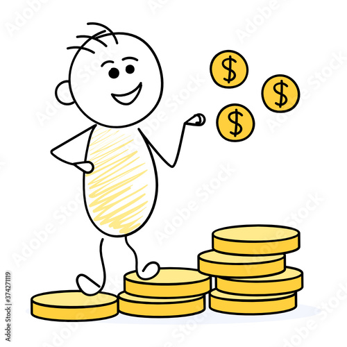 
A flat hand drawn vector of budget, editable illustration 
