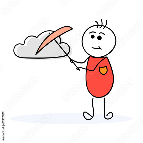 
Cloud mining, vector of cloud computing in modern flat style 

