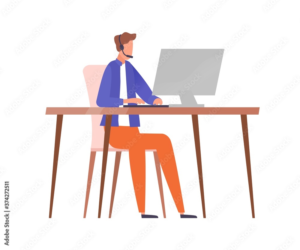 Computer Operator Man