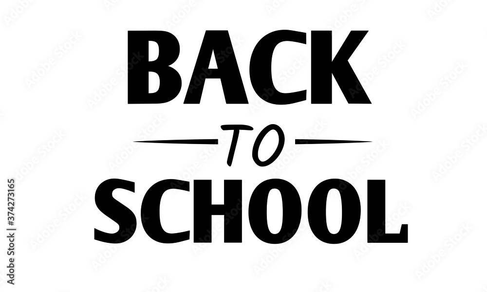  Back to school typography design for print or use as poster, card, flyer or T Shirt