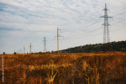 high voltage power line