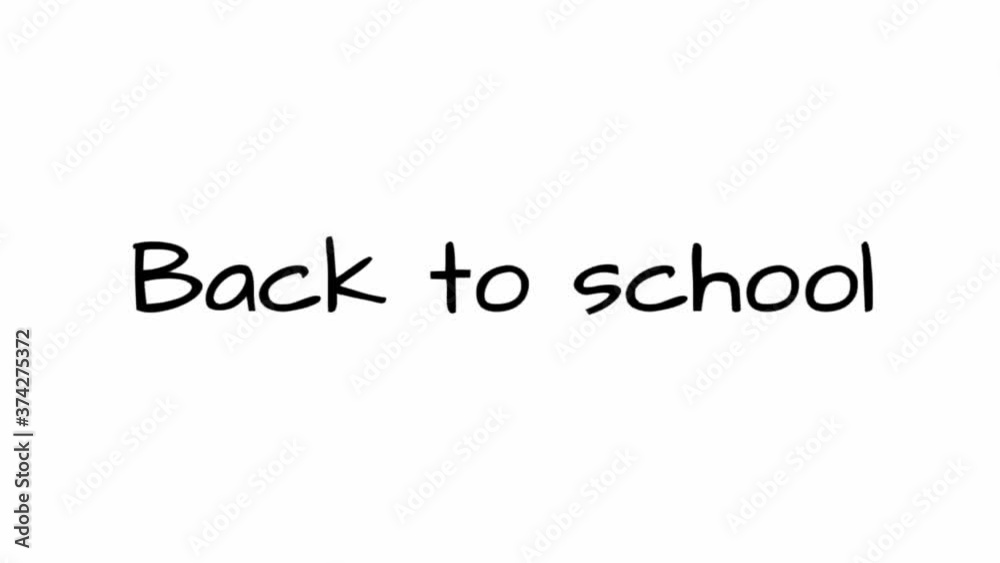 Phrase Back to school on white background Phrase Back to school on white background