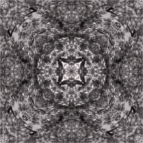 Halftone grey ornament, winter pattern. Drawing vintage style. Grunge texture. Festive greeting card. Abstract art background. Modern symmetric pattern. Festive art backdrop. Creative vector element