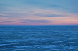 Finland  : View Of The Frozen Sea In Finland At Sunset