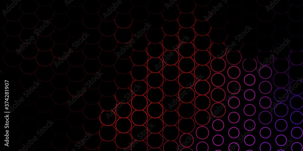 Dark Pink, Red vector texture with disks. Colorful illustration with gradient dots in nature style. Pattern for wallpapers, curtains.