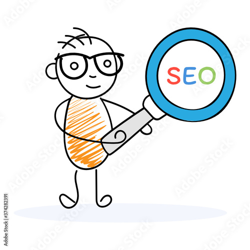 
A vector illustration of seo, seo service provider 
