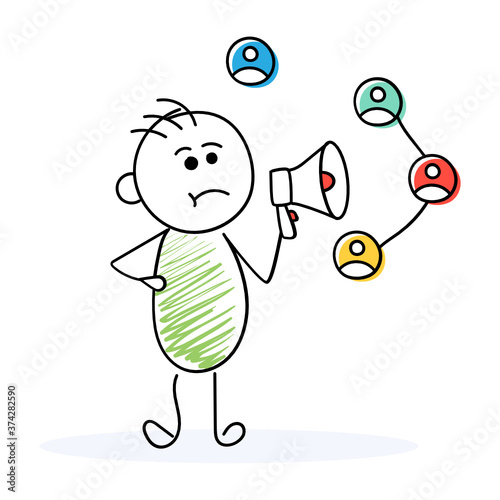 
Vector of viral marketing, illustration design of public relations
