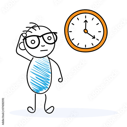 
A wall clock vector design, flat illustration of time keeper 
