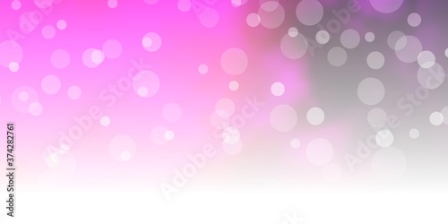 Dark Pink vector background with circles. Abstract illustration with colorful spots in nature style. Design for posters, banners.