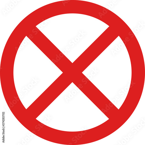 Free Download Prohibited simple red sign icon - GFXLoad