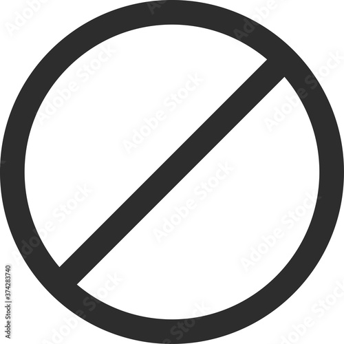 Prohibited simple black sign icon