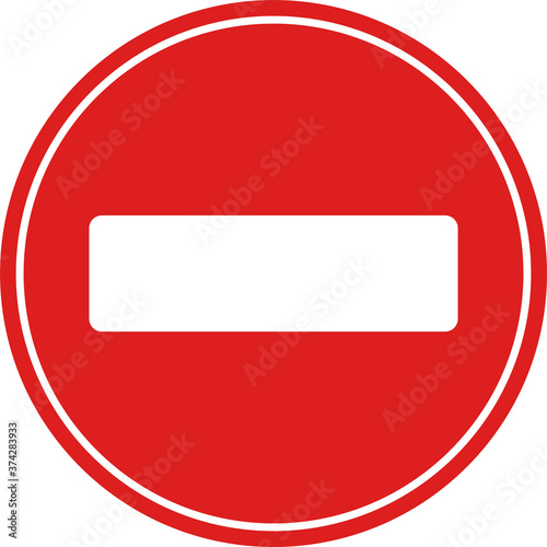 No entry red sign vector
