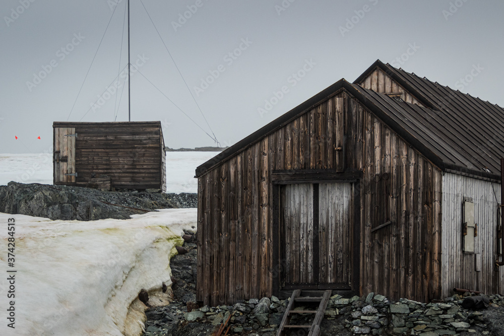 Abandoned British Base W on Detaille Island, Antarctica Abandoned British Base W on Detaille Island, Antarctica
