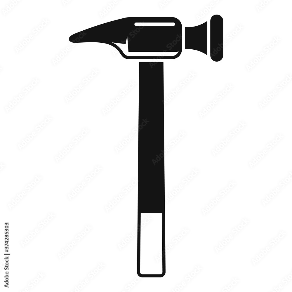 Shoe repair hammer icon. Simple illustration of shoe repair hammer vector icon for web design isolated on white background Shoe repair hammer icon. Simple illustration of shoe repair hammer vector icon for web design isolated on white background