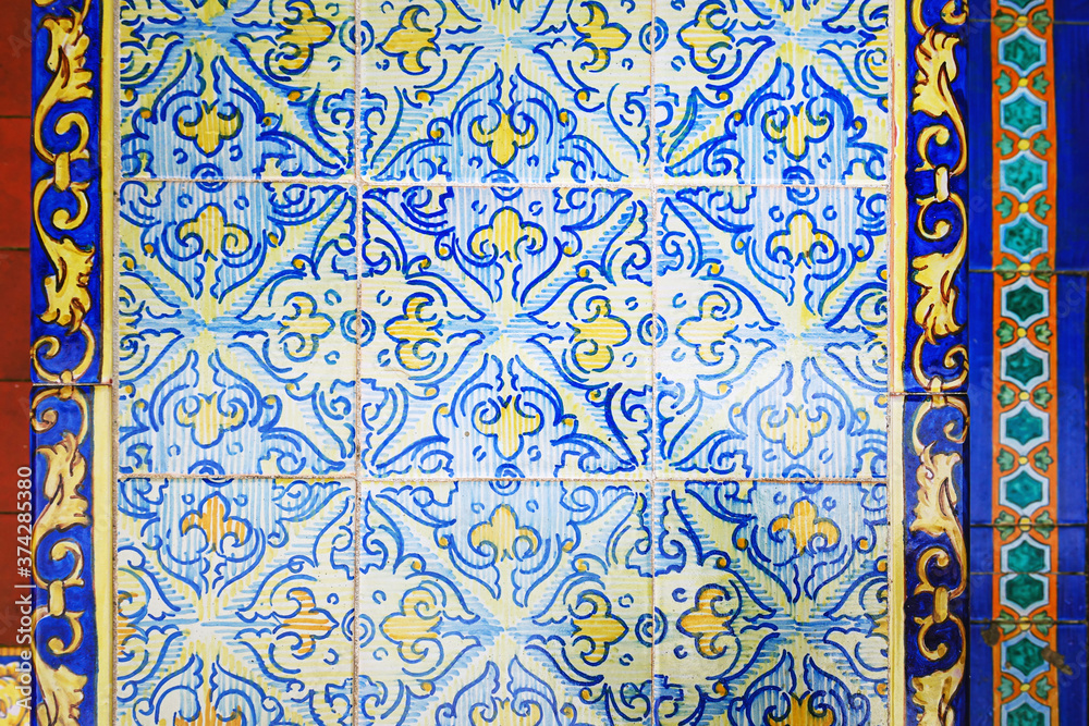 Great for textures Andalusia style wall Azulejos tiles backgrounds