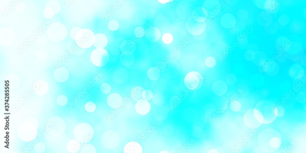 Obraz premium Light BLUE vector layout with circles. Abstract colorful disks on simple gradient background. Design for your commercials.
