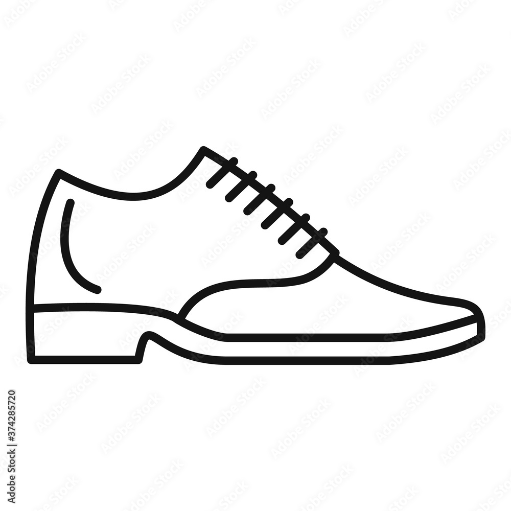Man shoe repair icon. Outline man shoe repair vector icon for web design isolated on white background Man shoe repair icon. Outline man shoe repair vector icon for web design isolated on white background