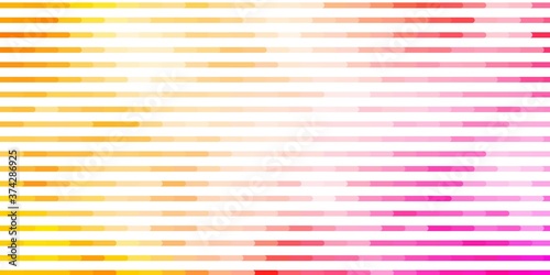 Light Orange vector backdrop with lines. Gradient illustration with straight lines in abstract style. Best design for your posters, banners.
