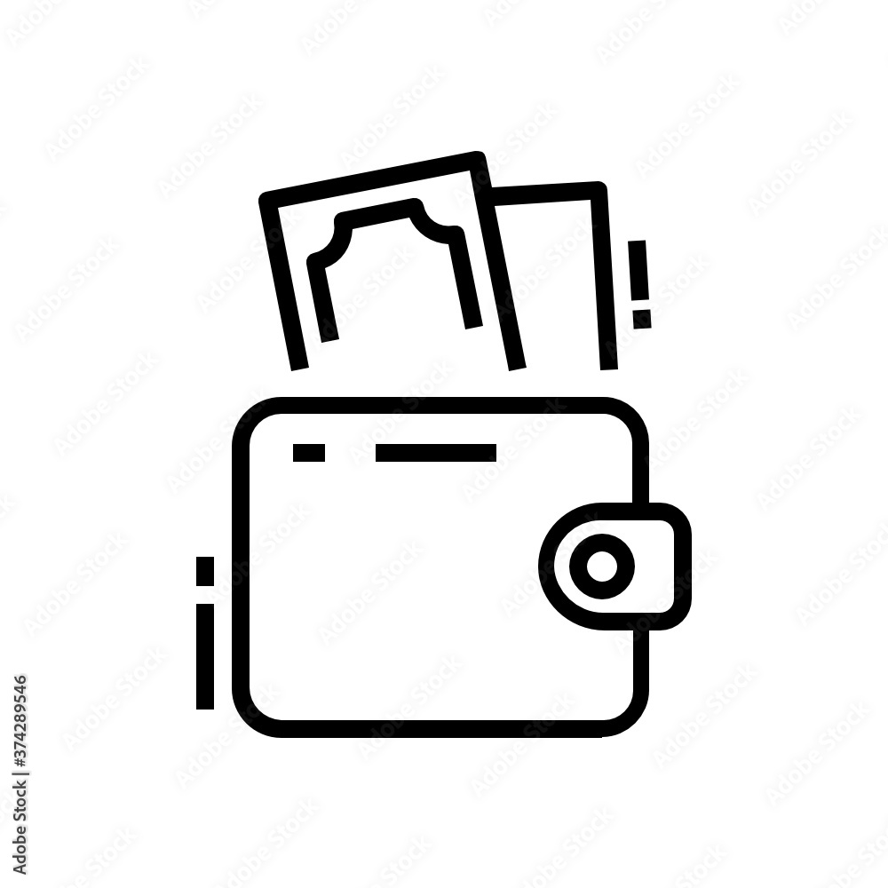 Cash wallet icon design, banknotes inside wallet icon
Cash wallet icon design, banknotes inside wallet icon