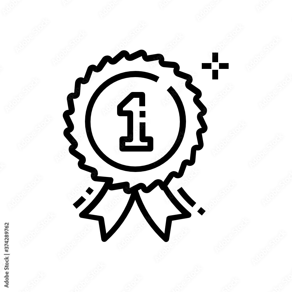 
Position badge icon, first place badge in editable style 
